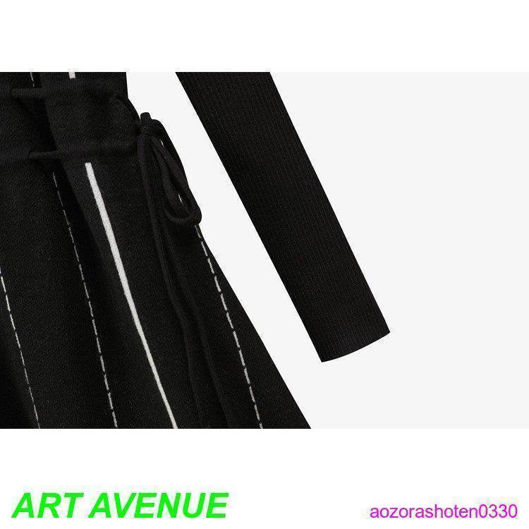 ワンピース レディース 40代 秋 冬 きれいめ ニットワンピース ハイネック Aライン 膝丈 長袖 着やせ リボン付き 通勤 オシャレ デート