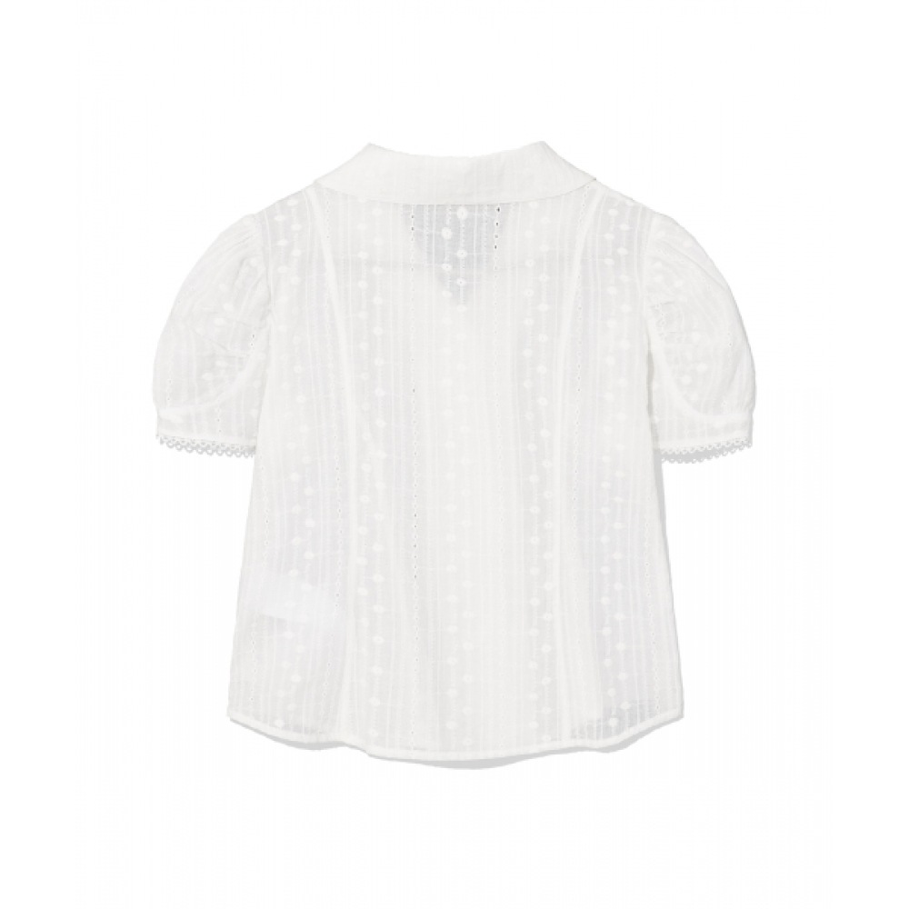 COVERNAT WOMAN レースハーフブラウス ホワイト COVERNAT WOMAN レースハーフブラウス ホワイト