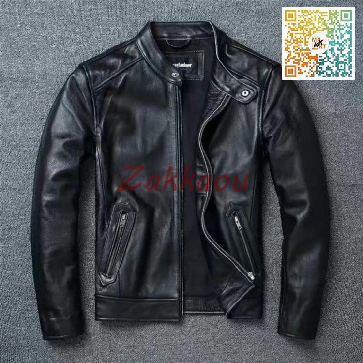 メンズ革ジャン 本革　秋冬　レザージャケット ライダースジャケット カジュアル バイクウェア シングル 男性用 防寒防風