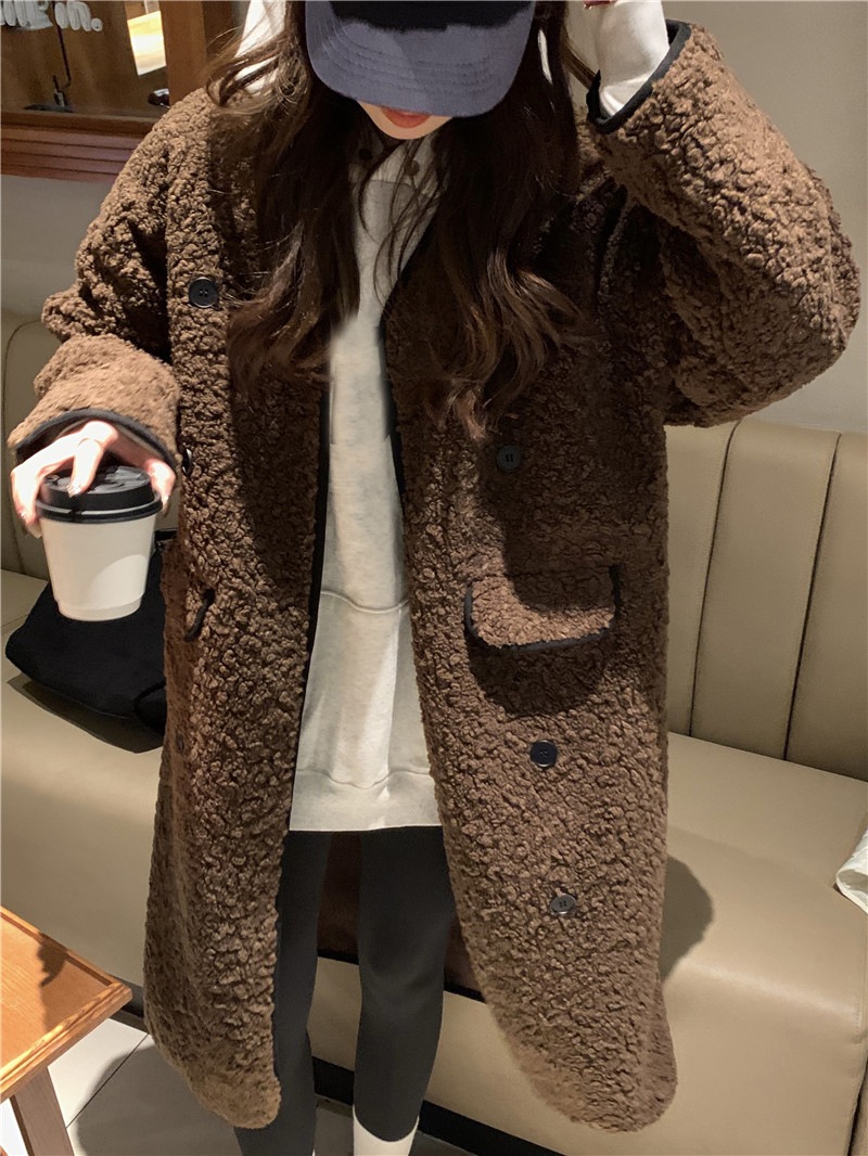 ボアコート ムートン コート ダブル ロングコート レディースアウター ジャケット コート. アウター もこもこ 可愛い ボアフリース ガウンコート 2カラー C330 ボアコート ムートン コート ダブル ロングコート レディースアウター ジャケット コート. アウター もこもこ 可愛い ボアフリース ガウンコート 2カラー C330