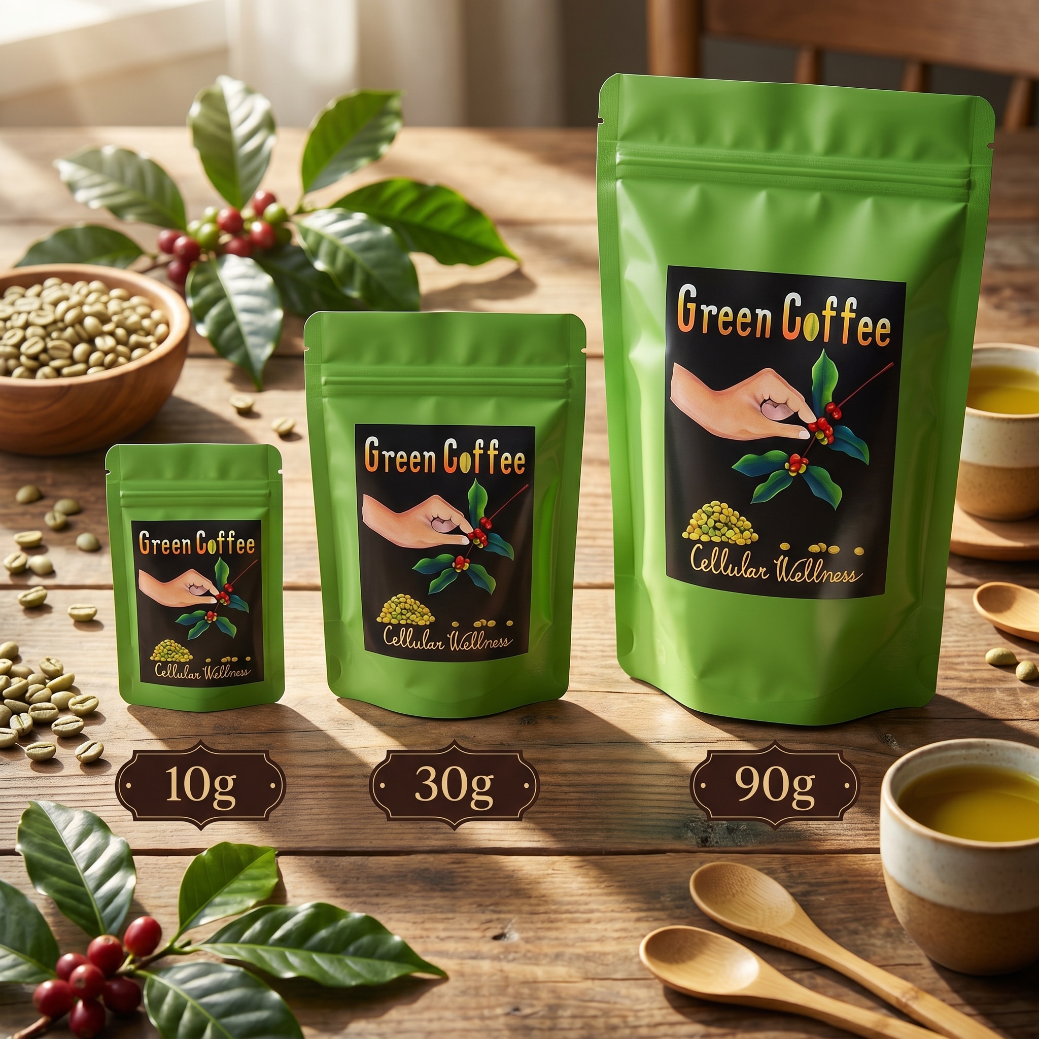 Qoo10] Green Coffee Shop Wellness グリーンコーヒー 生豆 90g 90杯分