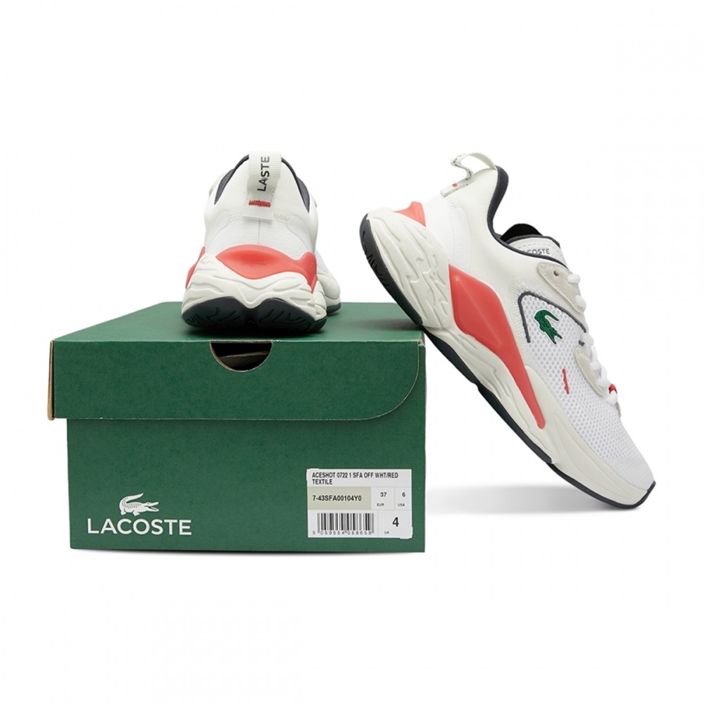 LACOSTE エースショット 0722 1 SFA OFF WHT/RED 743SFA0010-4Y0