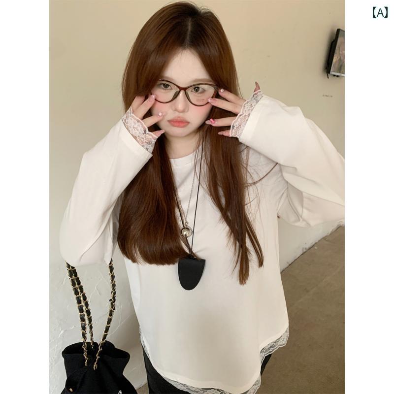 大きめサイズ レディース トップス カジュアル おしゃれ デート 女子会 普段使い 秋 快適 Tシャツ メイド 白 長袖 ボトムス ぽっちゃり インナー 大きめサイズ レディース トップス カジュアル おしゃれ デート 女子会 普段使い 秋 快適 Tシャツ メイド 白 長袖 ボトムス ぽっちゃり インナー