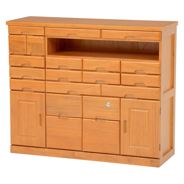 ファックス台 電話台 FAX台 キャビネット 引き出し収納付き 鍵付き 幅93x奥行32x高さ78cm