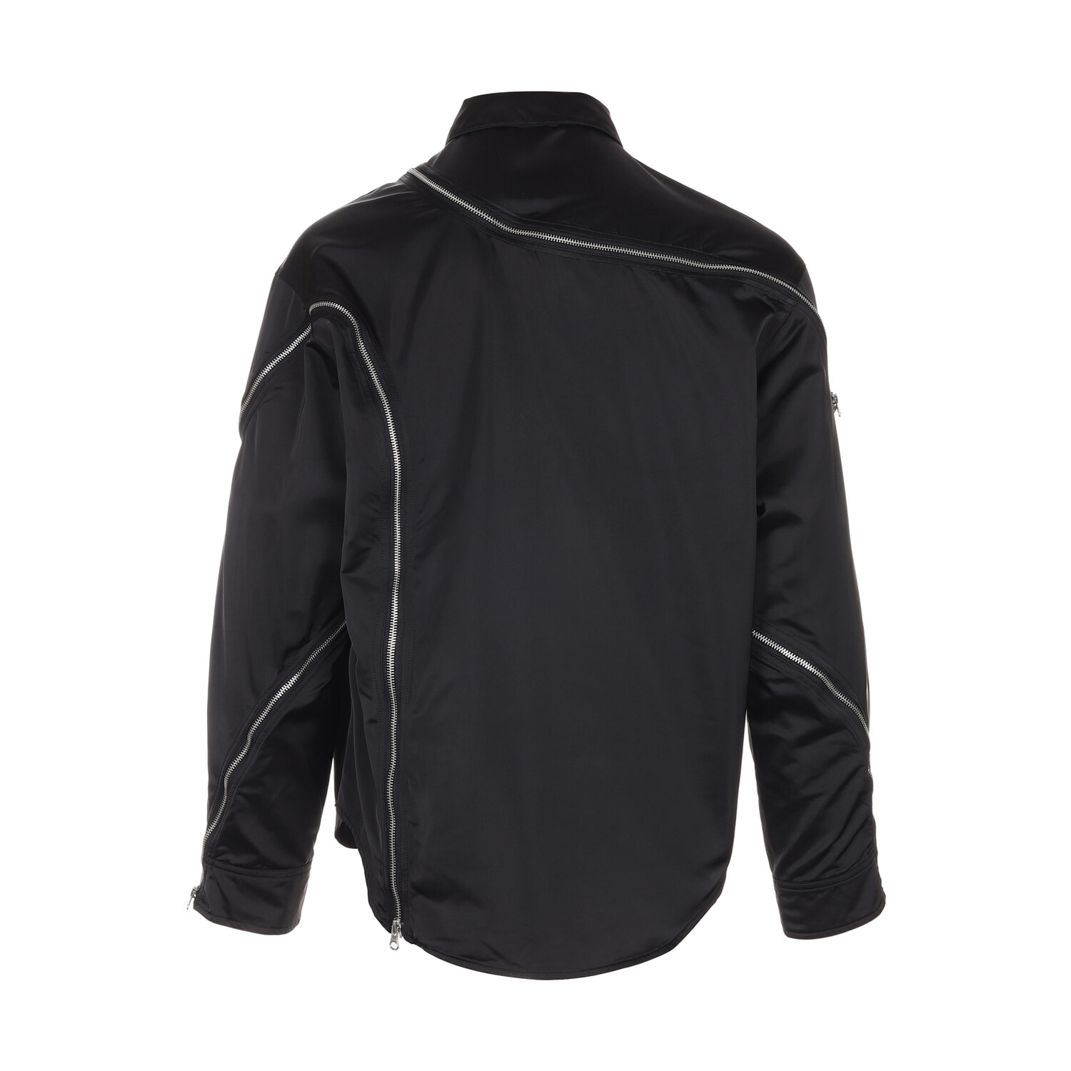 SURGERY】 SURGERY SYMMETRIC ZIPPERS DETAIL SHIRTS : BLACK