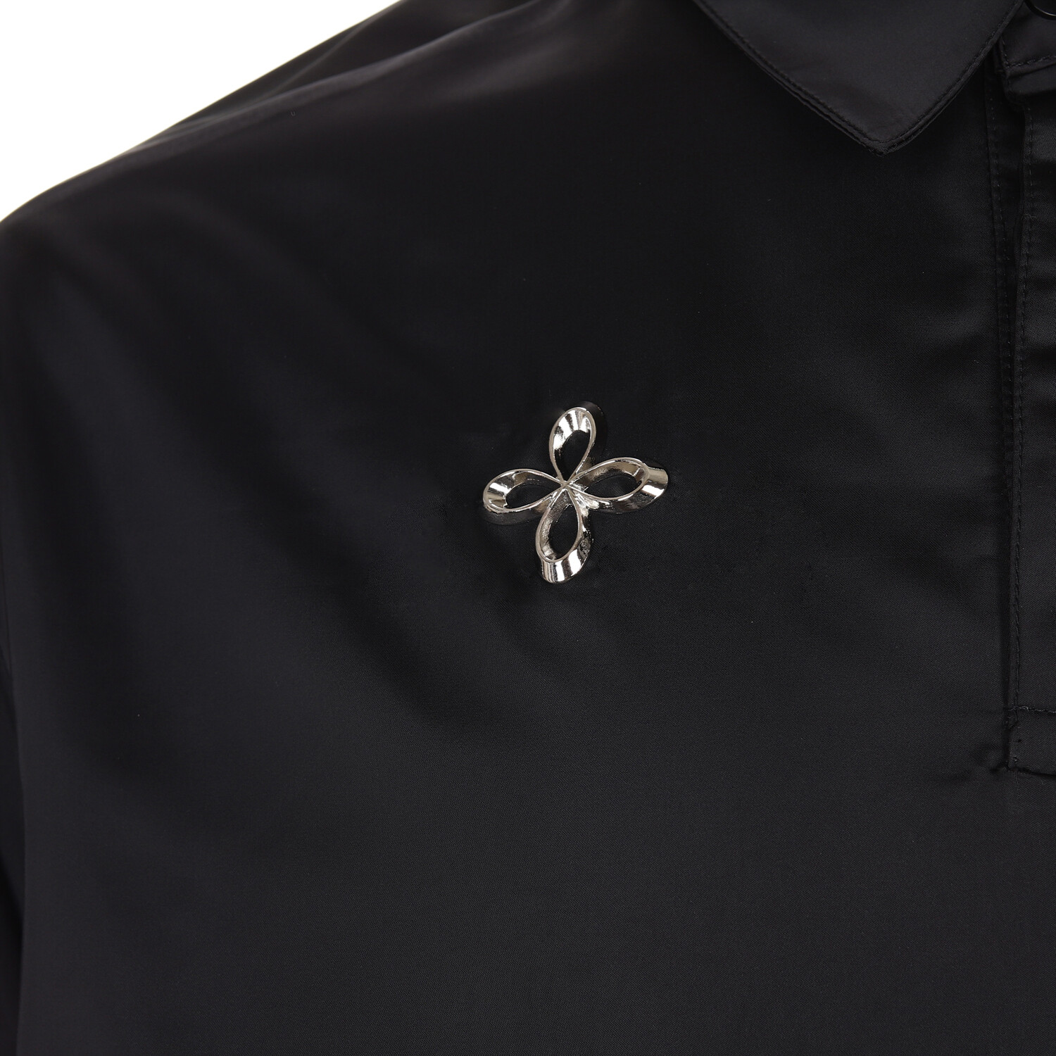 SURGERY】 SURGERY SYMMETRIC ZIPPERS DETAIL SHIRTS : BLACK