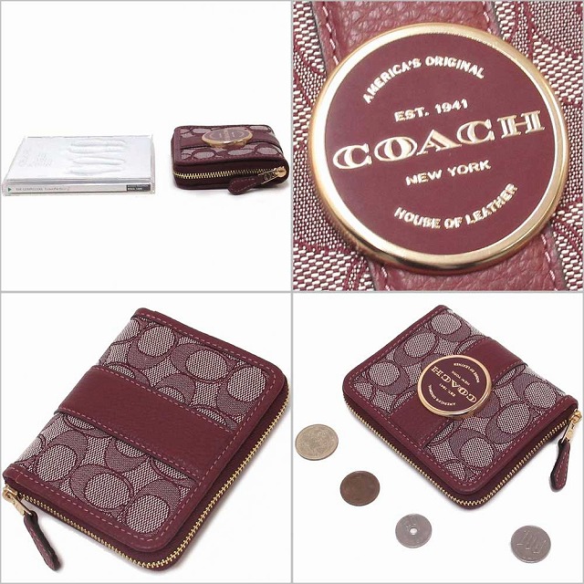 コーチ 財布 COACH アウトレット シグネチャー ロニー スモールウォレット 二つ折り財布 C8323 IMMZI