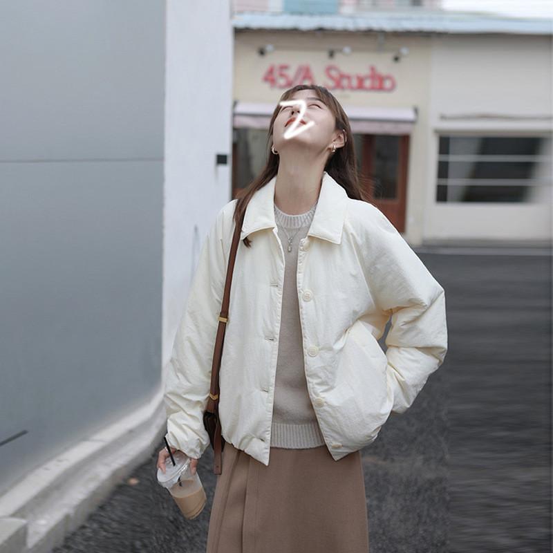 目玉商品 超人気 中綿ジャケット レディース 中綿コート ダウンコート 開襟 アウター 無地 カジュアル ホワイト ブラック 結婚式 プレゼント シンプル