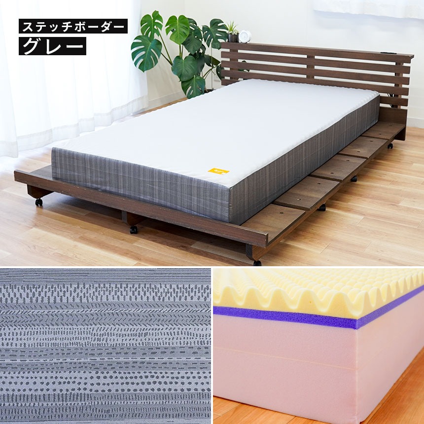 シリーズ累計70000台以上出荷! 西川 マットレス ベッドタイプ シングル 3層 厚み20cm 健康敷きふとん 安眠工房 250ニュートン 日本製 圧縮 中型便 HS-HC02104234GY シリーズ累計70000台以上出荷! 西川 マットレス ベッドタイプ シングル 3層 厚み20cm 健康敷きふとん 安眠工房 250ニュートン 日本製 圧縮 中型便 HS-HC02104234GY