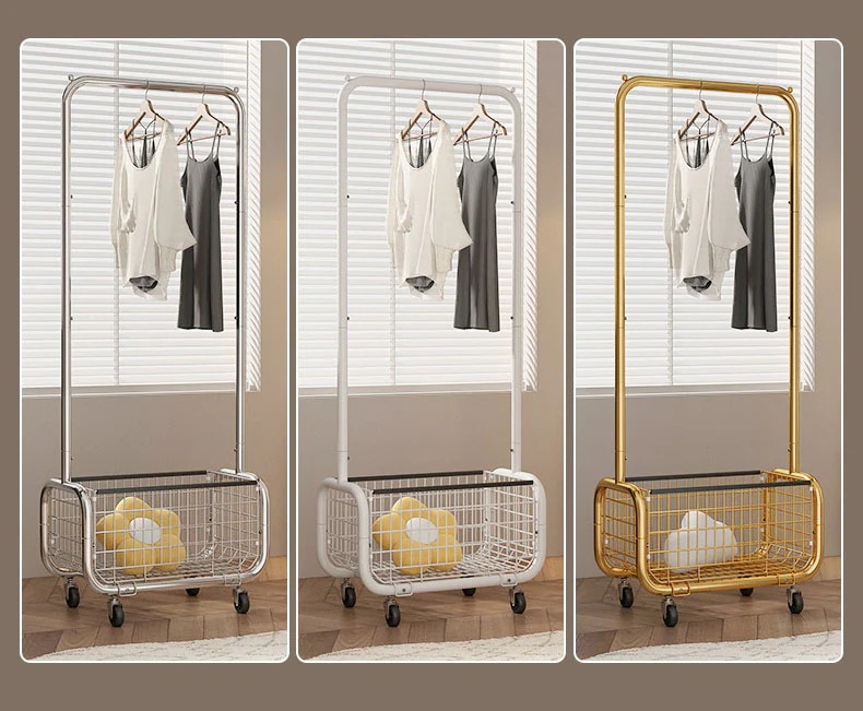 ハンガーラックキャスター付き 衣帽掛け 寝室用 ベッドサイドクローゼット 衣服掛け簡易収納ラック 洋服ラック収納カゴ付き多機能収納 大容量パイプハンガーラック頑丈 防水 耐腐食性 組立簡単洋服かけス ハンガーラックキャスター付き 衣帽掛け 寝室用 ベッドサイドクローゼット 衣服掛け簡易収納ラック 洋服ラック収納カゴ付き多機能収納 大容量パイプハンガーラック頑丈 防水 耐腐食性 組立簡単洋服かけス