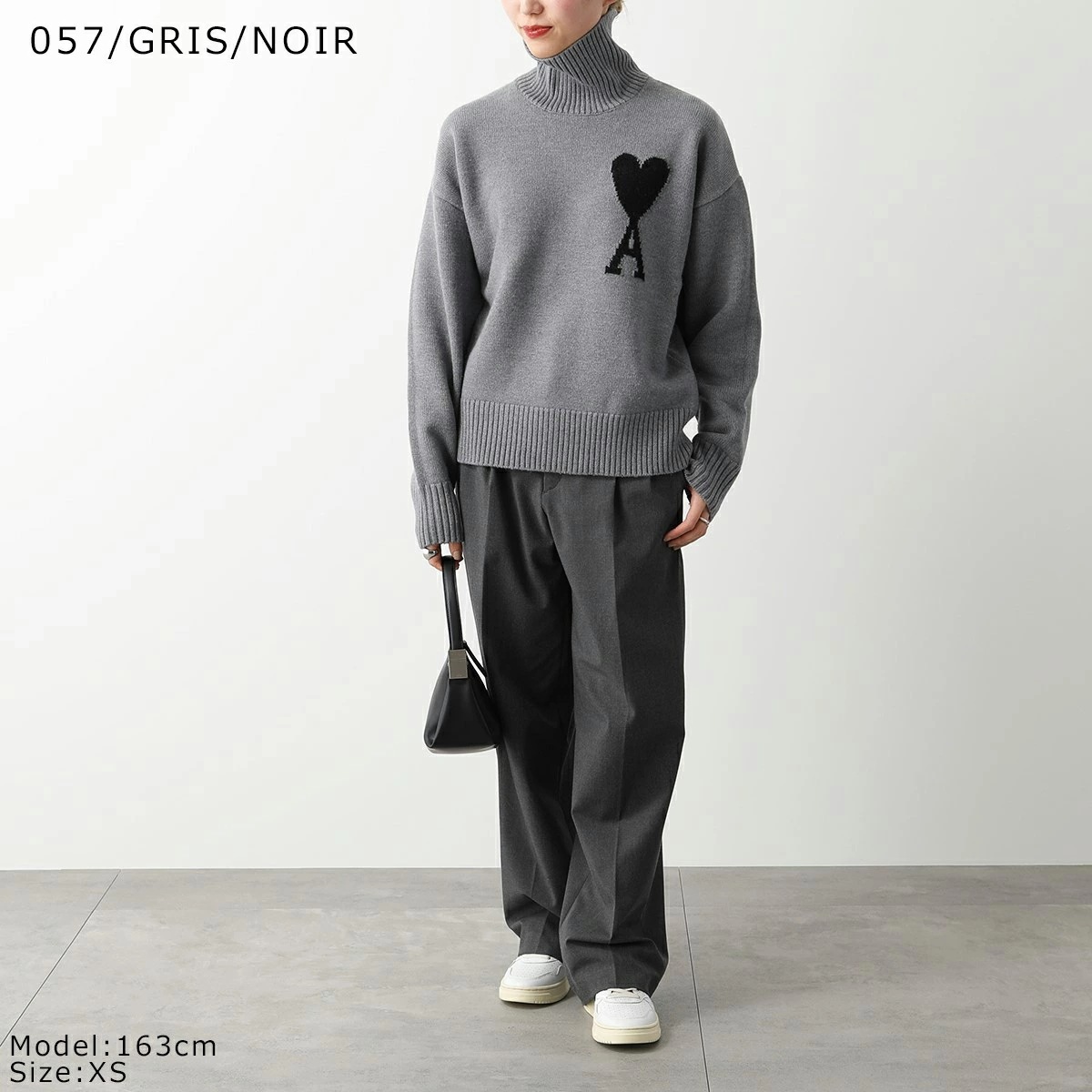 【AMI PARIS】 アミパリス タートルネック セーター ｸｰﾎﾟﾝ5%OFFアミパリス・アレクサンドル マテュッシ／AMI