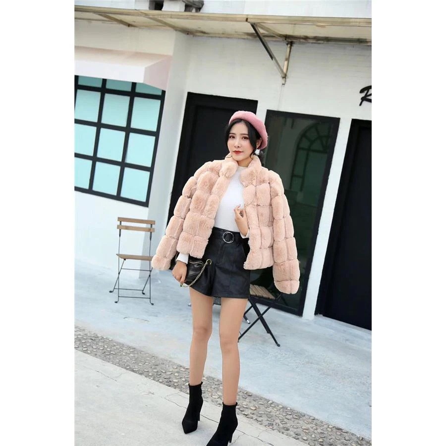 人気沸騰柄追加ファーコートレディースフェイクファーショート丈毛皮コートボアジャケットボアブルゾンファーアウター暖かいもこもこ防寒きれいめ