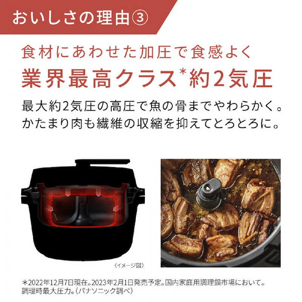 パナソニック 電気圧力鍋 少な 3.9L 最大6人分 圧力/低温/無水/煮込/