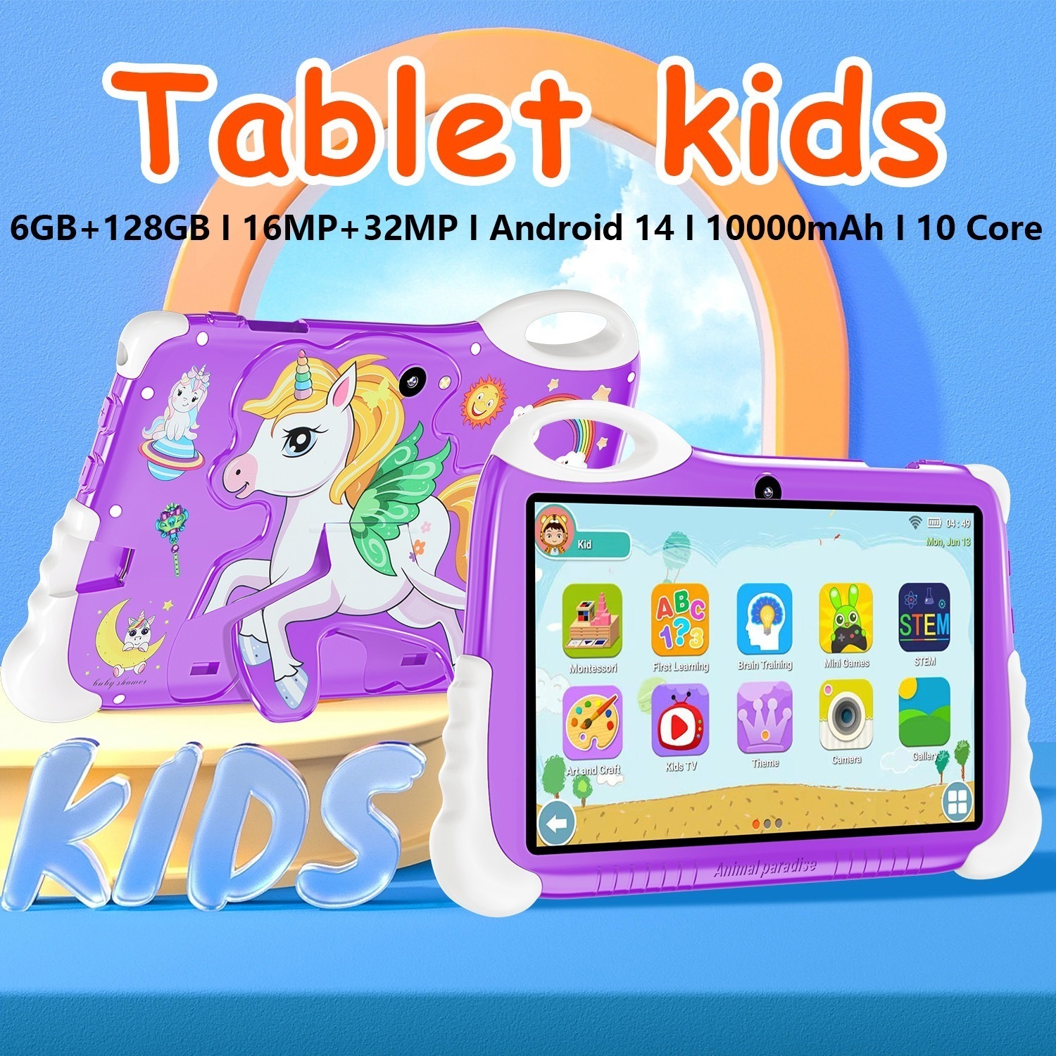 タブレットPC 子供用タブレット ペガサス 7インチ android14 子供向け 知育ゲーム キッズ お子様 児童用 知育 プレゼント 学習 知識 誕生日 高性能 品質保証