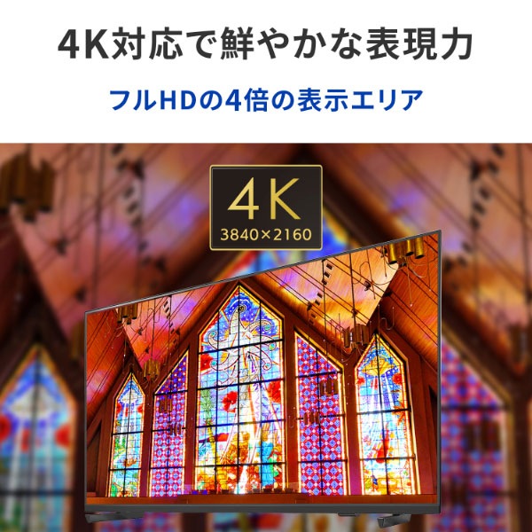 アイ・オー・データ機器I-O DATA 液晶ディスプレイ(50型/VA/4K UHD 3840×2160/60Hz/5ms/HDMI/VESA/3年保証)(ブラック) LCDU501VX