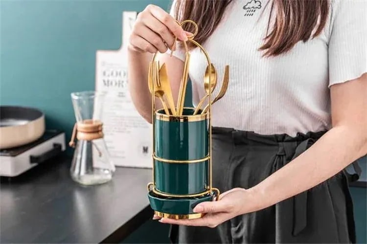 10点セット韓国ファッション ライトラグジュアリー セラミック 箸ブ 家庭用 食器 スプーン 収納28111617170