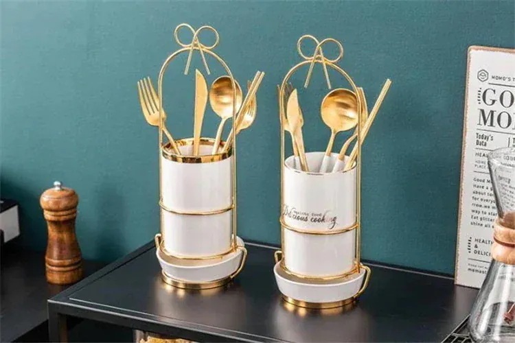 10点セット韓国ファッション ライトラグジュアリー セラミック 箸ブ 家庭用 食器 スプーン 収納28111617170