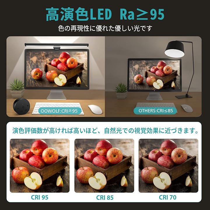 モニターライト バー 41cm 無線リモコン付き 無段階調光 背面ライト付き 目に優しい 記憶機能 タッチコントロール USB給電( ブラック, 41CM(無線リモコン付き))