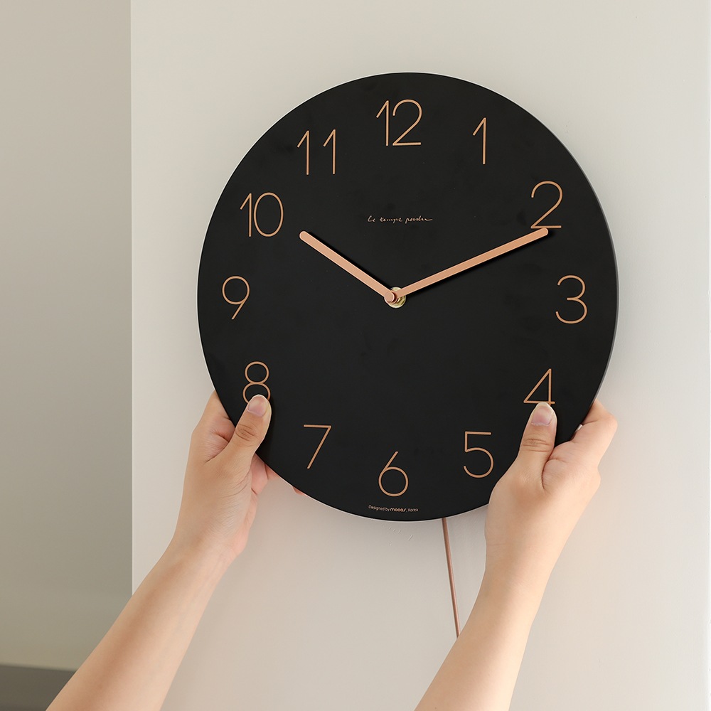 ムアス フラットウッド振り子無騒音壁時計インテリアリビングルーム時計 ムアス フラットウッド振り子無騒音壁時計インテリアリビングルーム時計