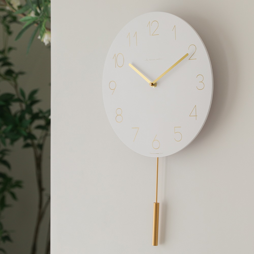 ムアス フラットウッド振り子無騒音壁時計インテリアリビングルーム時計 ムアス フラットウッド振り子無騒音壁時計インテリアリビングルーム時計