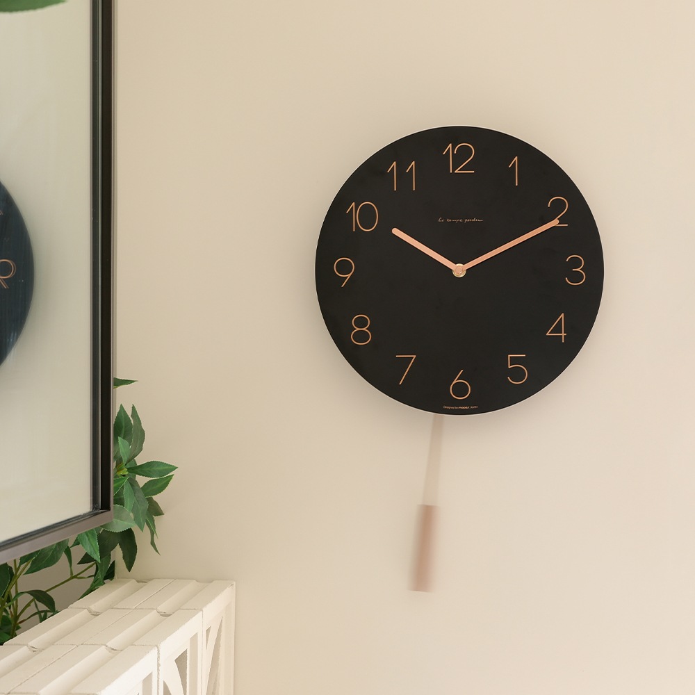 ムアス フラットウッド振り子無騒音壁時計インテリアリビングルーム時計 ムアス フラットウッド振り子無騒音壁時計インテリアリビングルーム時計