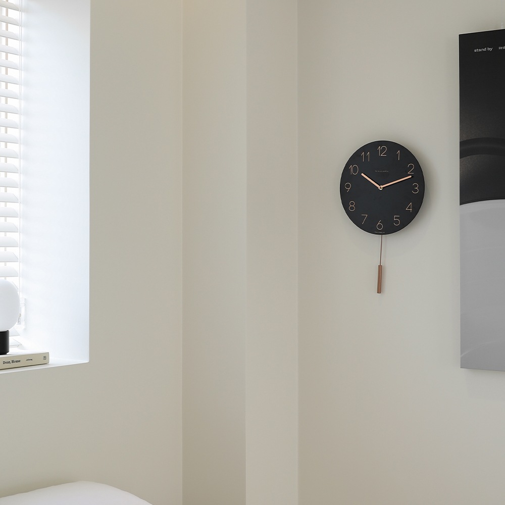 ムアス フラットウッド振り子無騒音壁時計インテリアリビングルーム時計 ムアス フラットウッド振り子無騒音壁時計インテリアリビングルーム時計