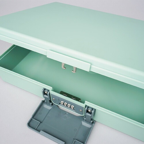 （まとめ買い）保管ボックス プラスチック製 A4 ライトグリーン HBP-200-U [x3]
