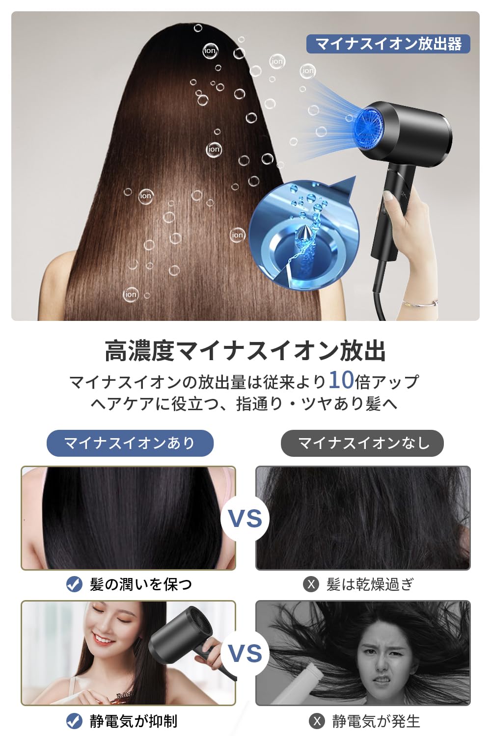 ヘアドライヤー 大風量 速乾 【1500W 高速モーター&恒温ヘアケア】 ドライヤー 高濃度マイナスイオン 高速ドライヤー 3段階温度調節可能 サーモスタットヘアドライヤー 冷熱風切替 低騒音 速乾ド ヘアドライヤー 大風量 速乾 【1500W 高速モーター&恒温ヘアケア】 ドライヤー 高濃度マイナスイオン 高速ドライヤー 3段階温度調節可能 サーモスタットヘアドライヤー 冷熱風切替 低騒音 速乾ド