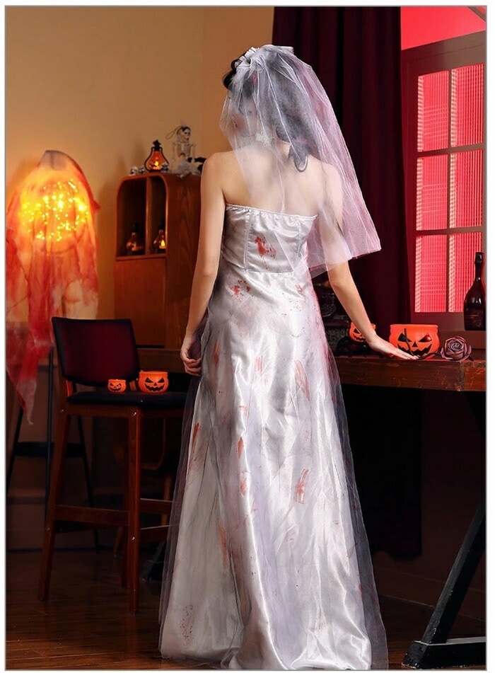 ハロウィン コスプレ ゾンビ 花嫁 コスプレ おばけ ゴースト ゾンビ ホラー ハロウィン 仮装 ゾンビ花嫁 幽霊 デビル 吸血鬼 コスプレゴースト お嫁さん 鬼嫁 コスチューム お化け ヴァンパイア