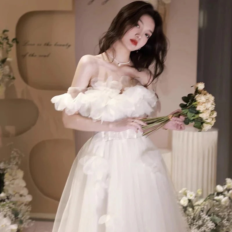 Hot!!!ドレス 成人式 司会者 二次会 パーティードレス 演奏会 キャバドレス イブニング 人气新作ホワイト 卒業式 発表会 パーティー 披露宴 誕生日 フレンチ 結婚式 ワンピース