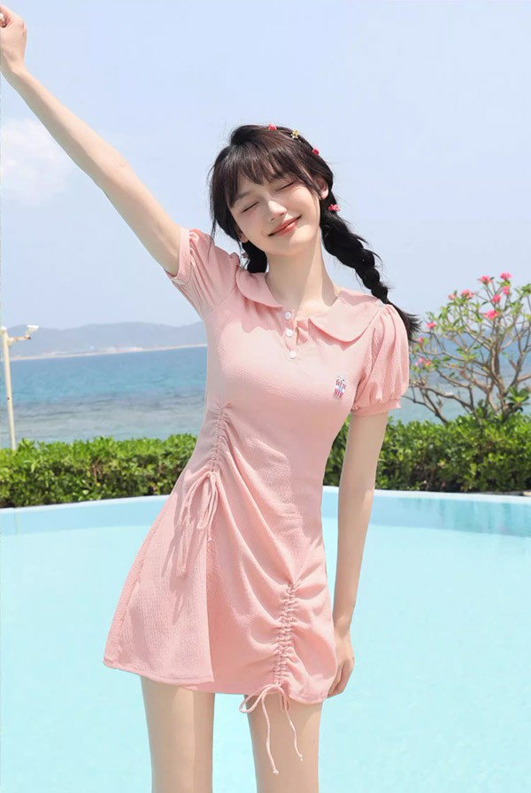 Qoo10] ワンピース水着 服みたいな 水着 2点セ