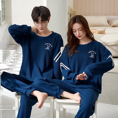 韓国　大人気カップルかわいいパジャマ（2セット）E 楽天市場】【2点セット】ペアパジャマ カップル 冬ルームウエア