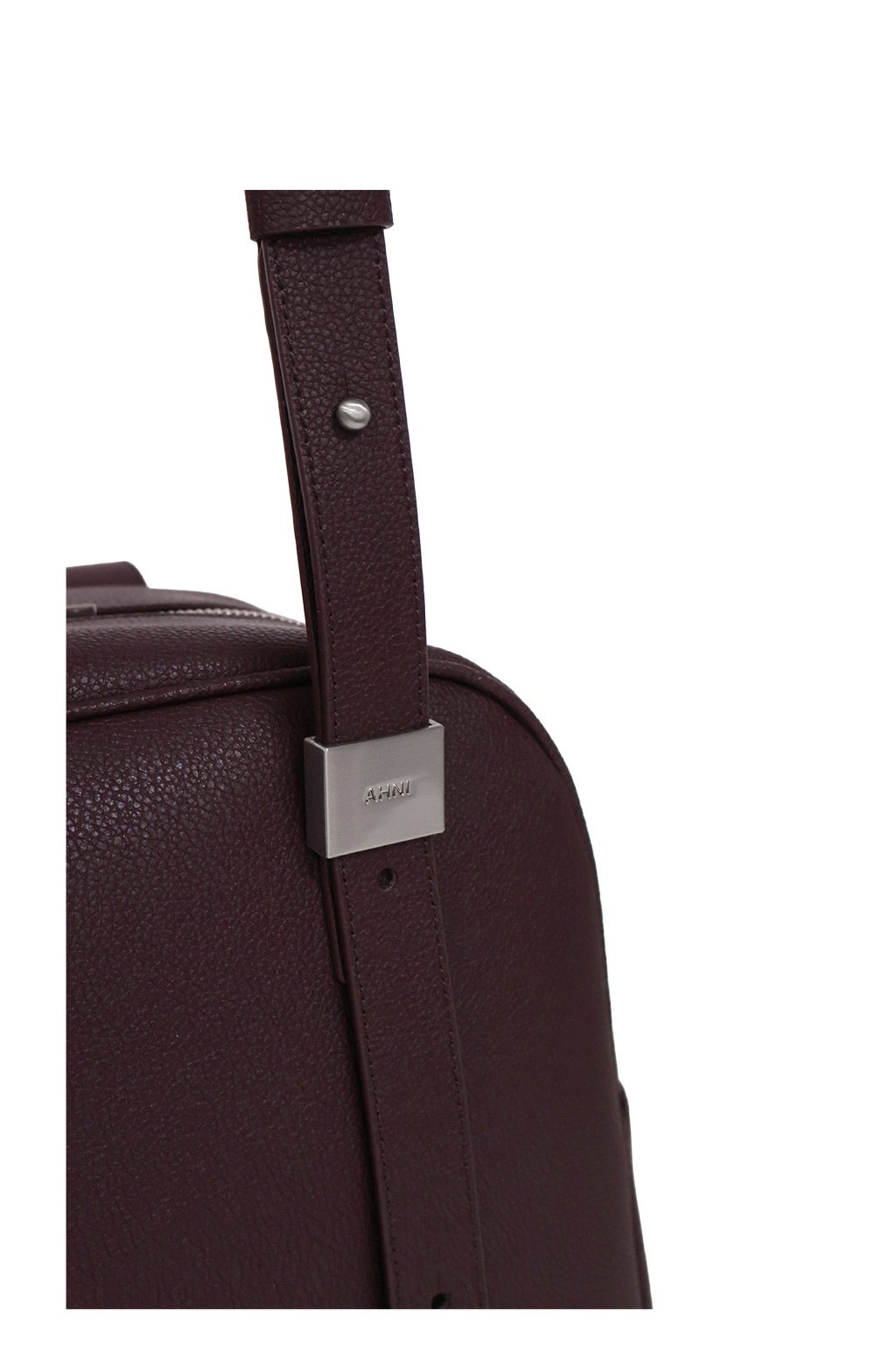[AHNI] Midnight Boston bag_Bordo 牛革ショルダーバッグ