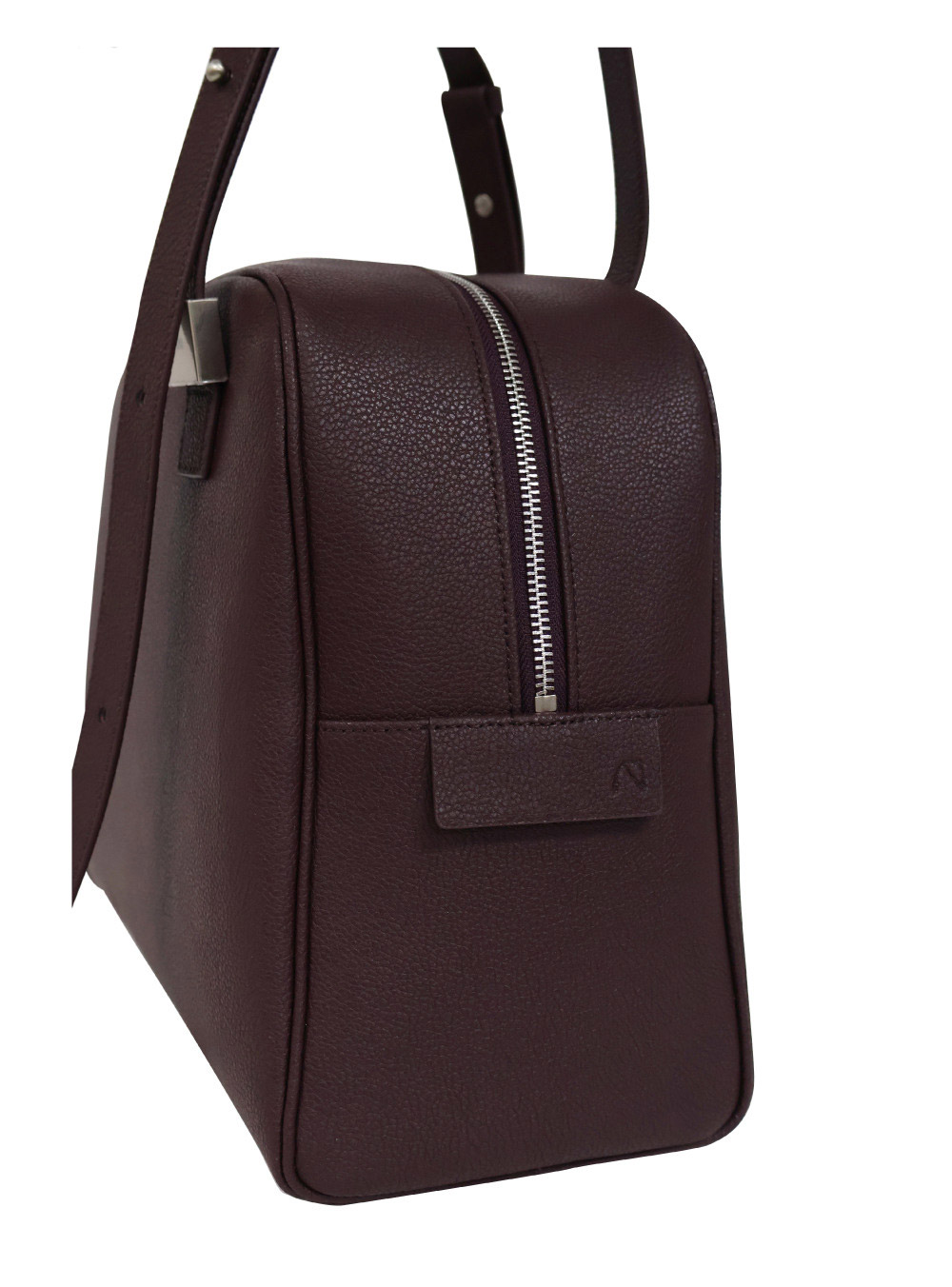 [AHNI] Midnight Boston bag_Bordo 牛革ショルダーバッグ