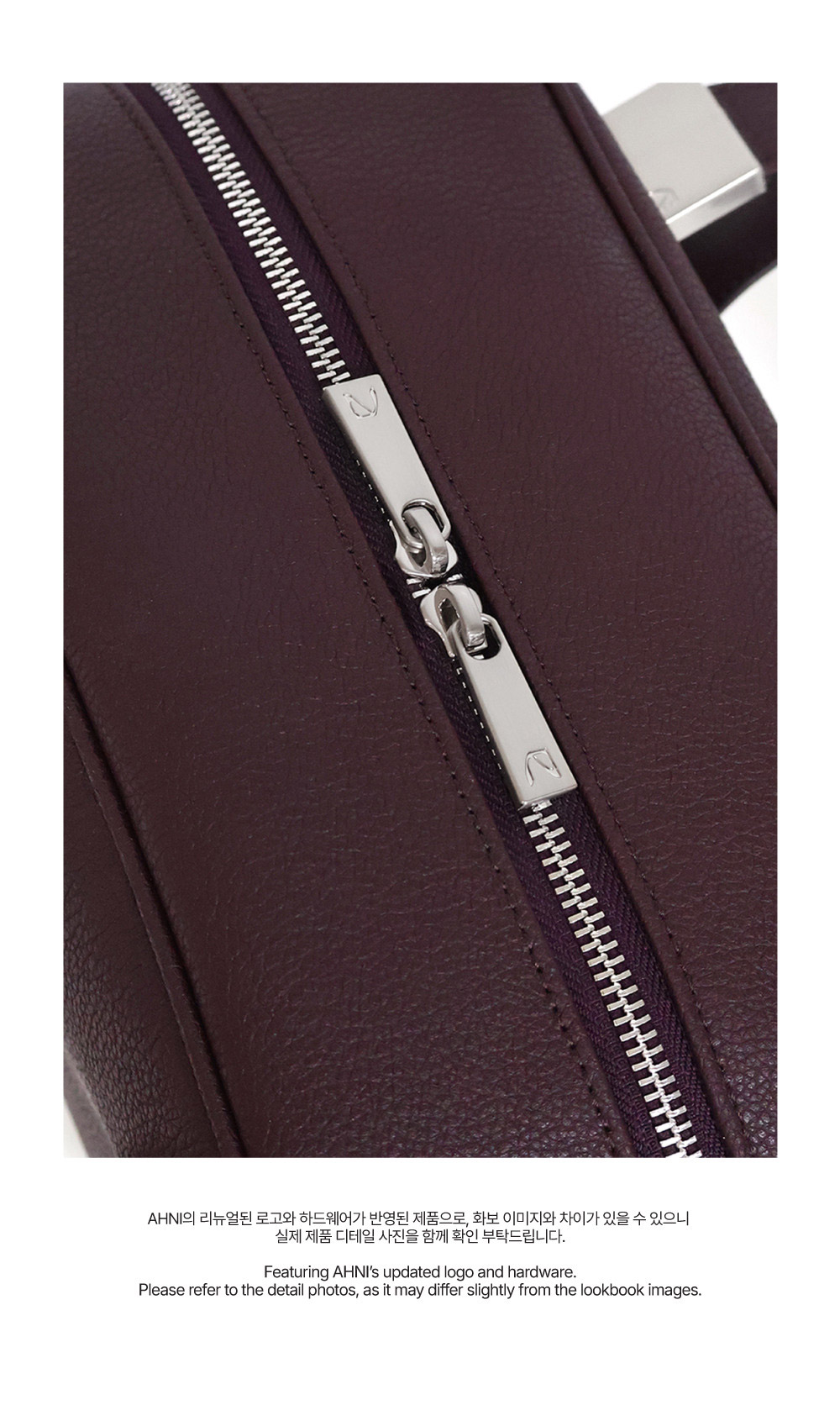 [AHNI] Midnight Boston bag_Bordo 牛革ショルダーバッグ