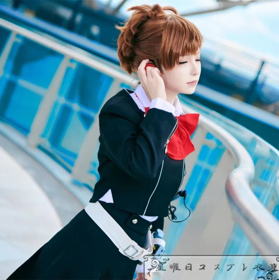 ペルソナ3 ハム子 汐見琴音 月光館学園 アイギス制服 コスプレ衣装 コスチューム ハロウィン 変装 仮装 ペルソナ3 ハム子 汐見琴音 月光館学園 アイギス制服 コスプレ衣装 コスチューム ハロウィン 変装 仮装