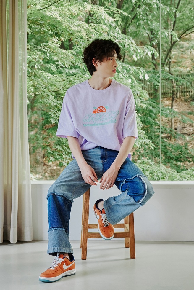 ROMANTIC CROWN】ORANGE LOGO SLOGAN TEE Tシャツ・カットソー