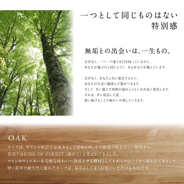 [組立設置付]天然木オーク無垢材ダイニング [グローイ] ベンチ単品 サンドベージュ