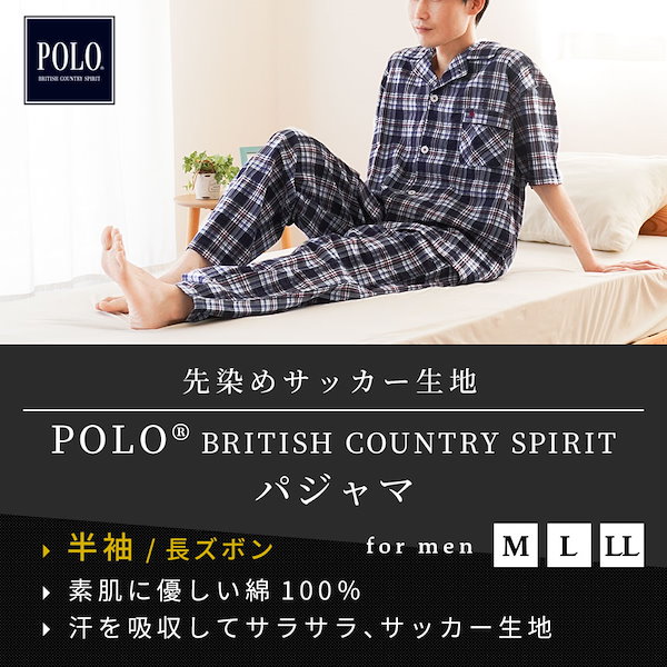 Qoo10] POLO British Country Spirit POLO BCS 半袖 パジャマ 紳士