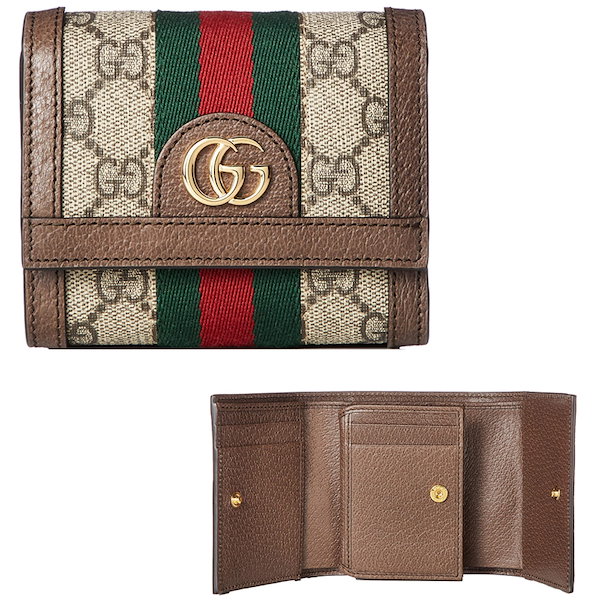 Qoo10] GUCCI 二つ折り財布 プチマーモント コンパクト