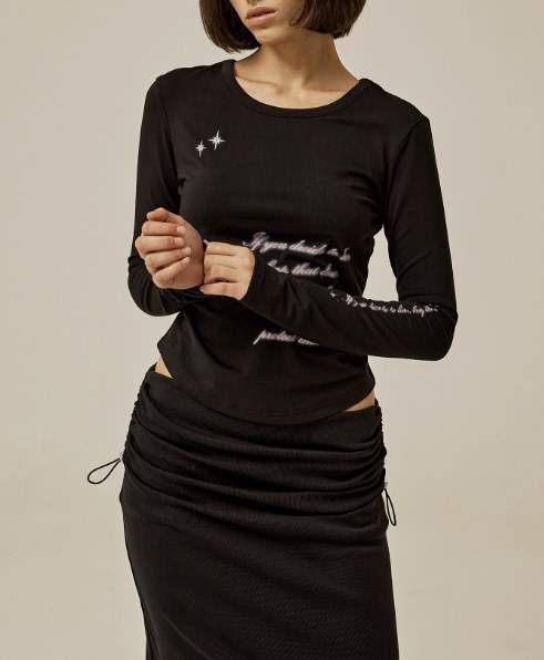 【threetimes】24FW Love message tee Qoo10] threetimes 24FW Love message te