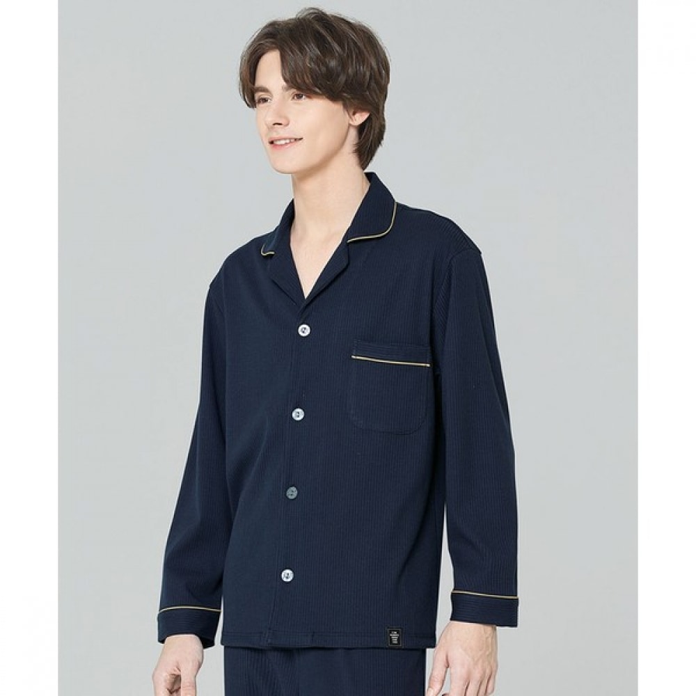 (BYC) ニットリブ付きメンズパジャマセット NNG1014