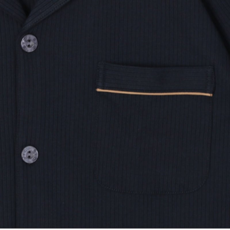 (BYC) ニットリブ付きメンズパジャマセット NNG1014