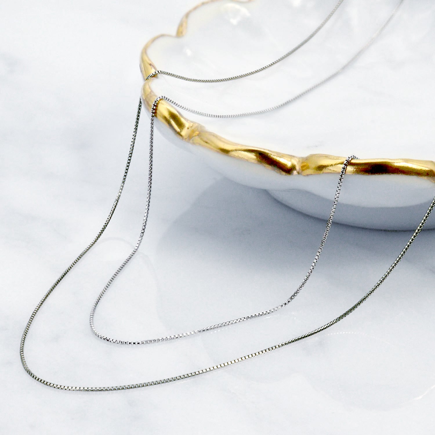 ネックレス チェーン プラチナ 40cm ベネチアン チェーンのみ 幅0.5mm 約1.18g Pt850 LCC ネックレス チェーン プラチナ 40cm ベネチアン チェーンのみ 幅0.5mm 約1.18g Pt850 LCC