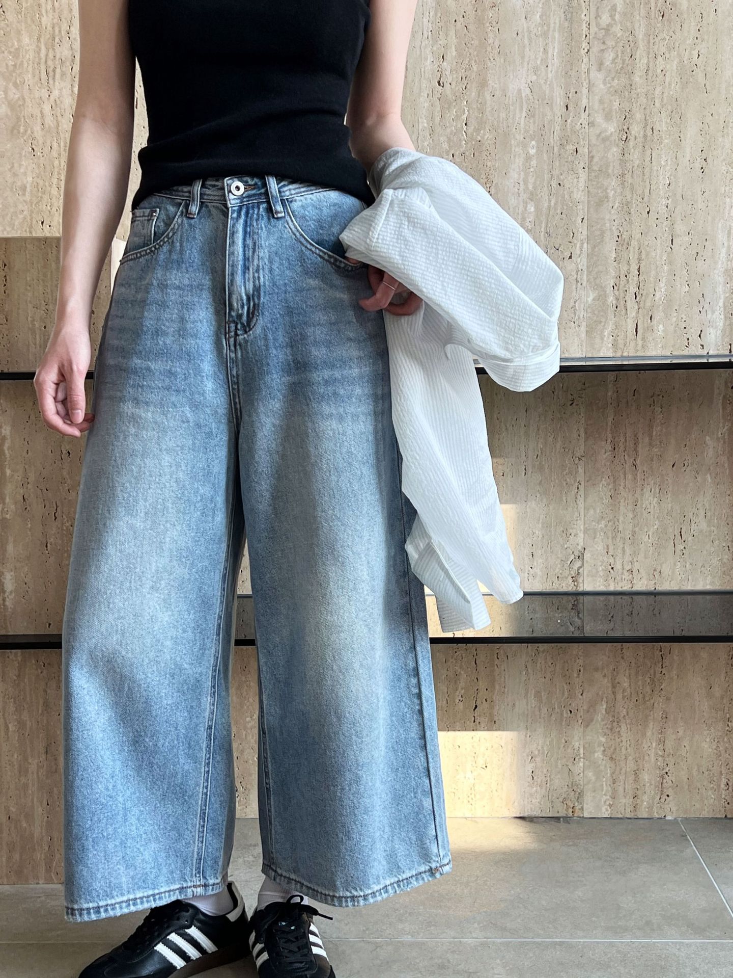 デニムワイドパンツ レディース 春夏 ゆったりとしたハイウエストストレートワイドパンツ デニムワイドパンツ レディース 春夏 ゆったりとしたハイウエストストレートワイドパンツ