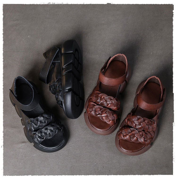 レディース 厚底サンダル 本革 牛革 ストラップ コンフォート 4.5cmヒール 防滑 軽量 クッション性 痛くない 疲れにくい カジュアル 夏ビーサン 歩きやすい 20代 30代 40代 50代 母