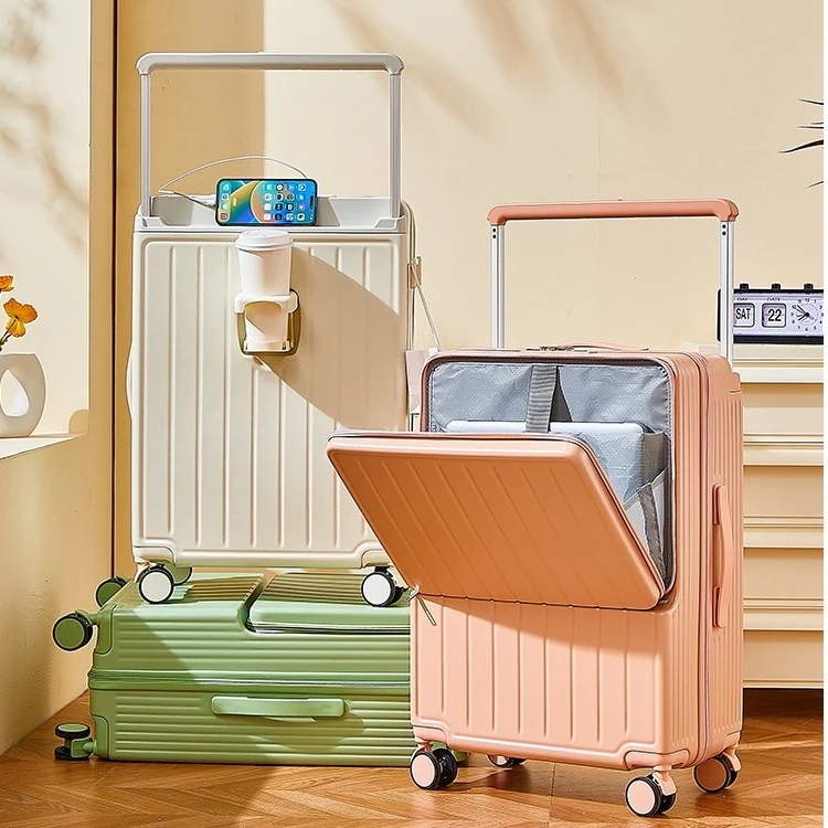 スーツケース スーツケース 機内持ち込み フロントオープン 旅行 国内旅 海外旅 ビジネス 出張 静音 キャリーケース キャリーバッグ カップホルダー付き USB充電ポート 360度 スーツケース スーツケース 機内持ち込み フロントオープン 旅行 国内旅 海外旅 ビジネス 出張 静音 キャリーケース キャリーバッグ カップホルダー付き USB充電ポート 360度