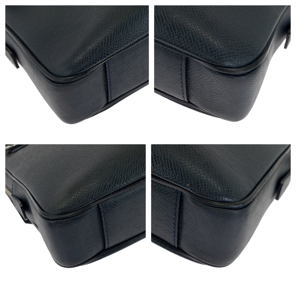 美品 タイガ ヴァシリPM ボレアル ネイビー シルバー金具 タイガ M32640 ショルダーバッグ ビジネスバッグ 2way メンズ 410659
