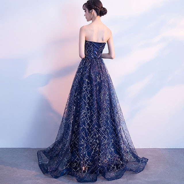 ドレス ワンピース パーティードレス 結婚式 大きいサイズ マキシ丈 袖なし Aライン フレア シースルー ネイビー お呼ばれ ブラック レッド 20代 30代 40代