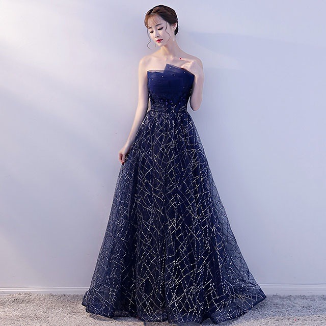 ドレス ワンピース パーティードレス 結婚式 大きいサイズ マキシ丈 袖なし Aライン フレア シースルー ネイビー お呼ばれ ブラック レッド 20代 30代 40代